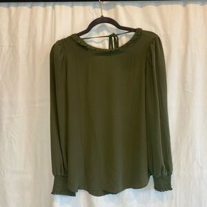 LOFT Olive Green Blouse